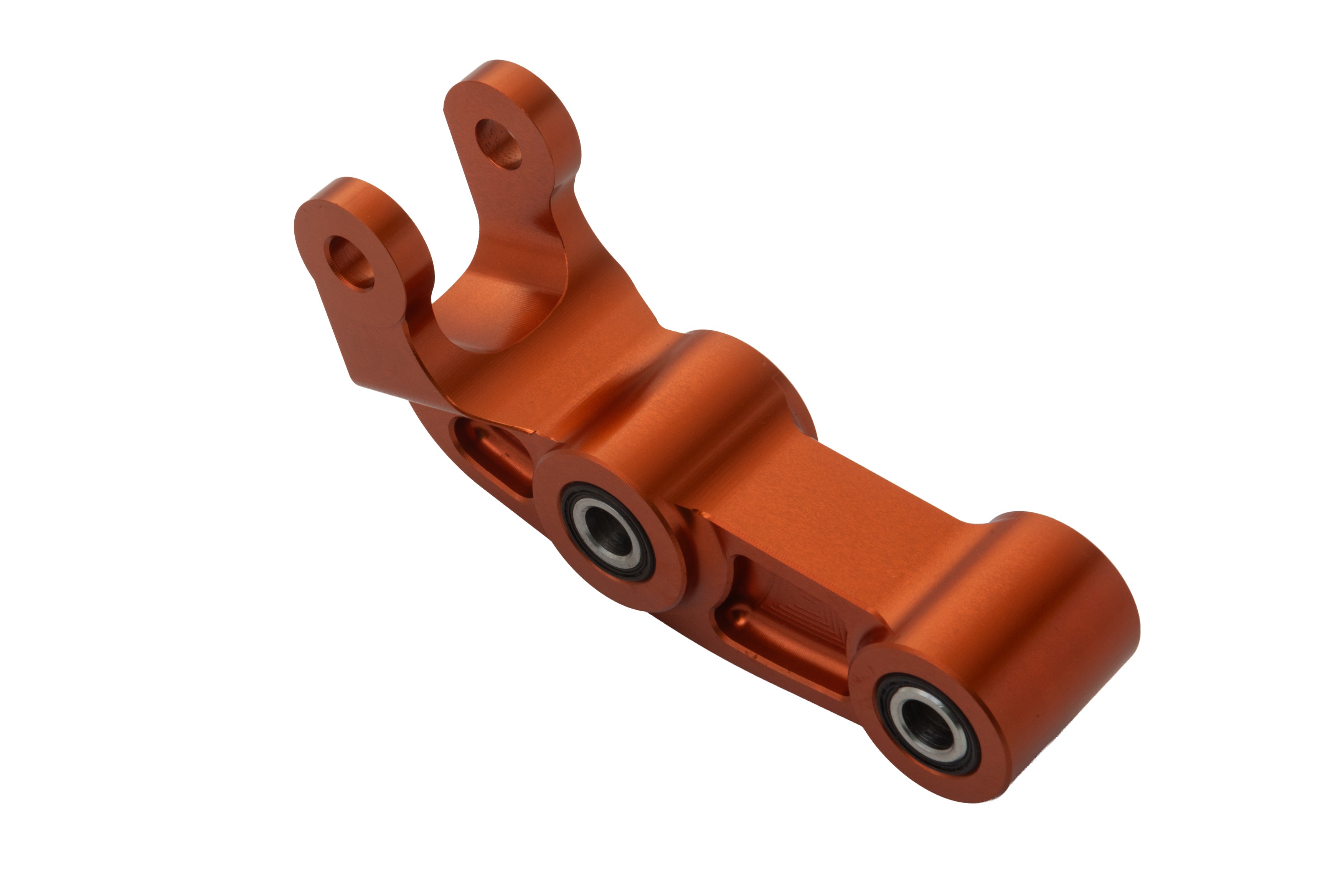 SUR-RON LIGHT BEE 2018-2024 AS3 UPGRADED BILLET ALUMINIUM REAR SUSPENSION LINKAGE +40MM ORANGE