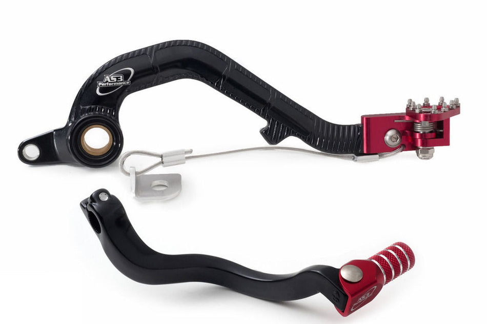 AS3 Versnellingspook & Rempedaal Set Rood