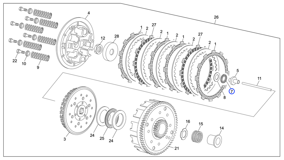 Jitsie Clutch Needle Roller Thrust Bearing 12X26X2MM Scorpa SC 11-16, Sherco ST 99-16