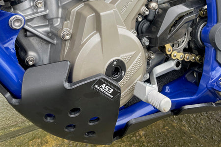 SHERCO SE-F 250 300 2021-2026 AS3 DTC PLASTIC SKID PLATE AND LINKAGE GUARD BLACK