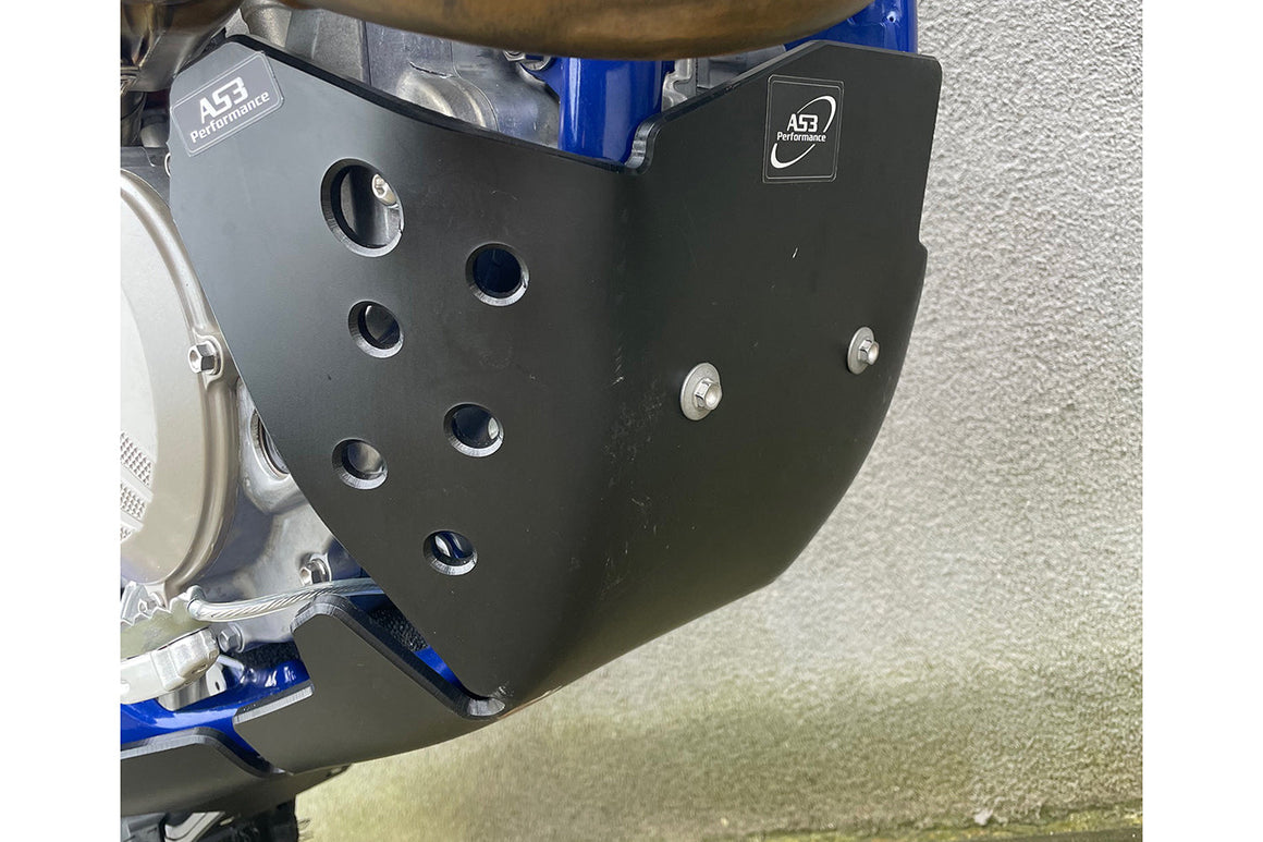 SHERCO SE-F 250 300 2021-2026 AS3 DTC PLASTIC SKID PLATE AND LINKAGE GUARD BLACK
