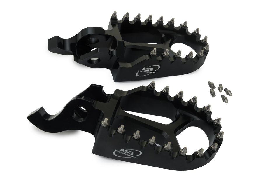AS3 Racing Series Voetsteunen Zwart