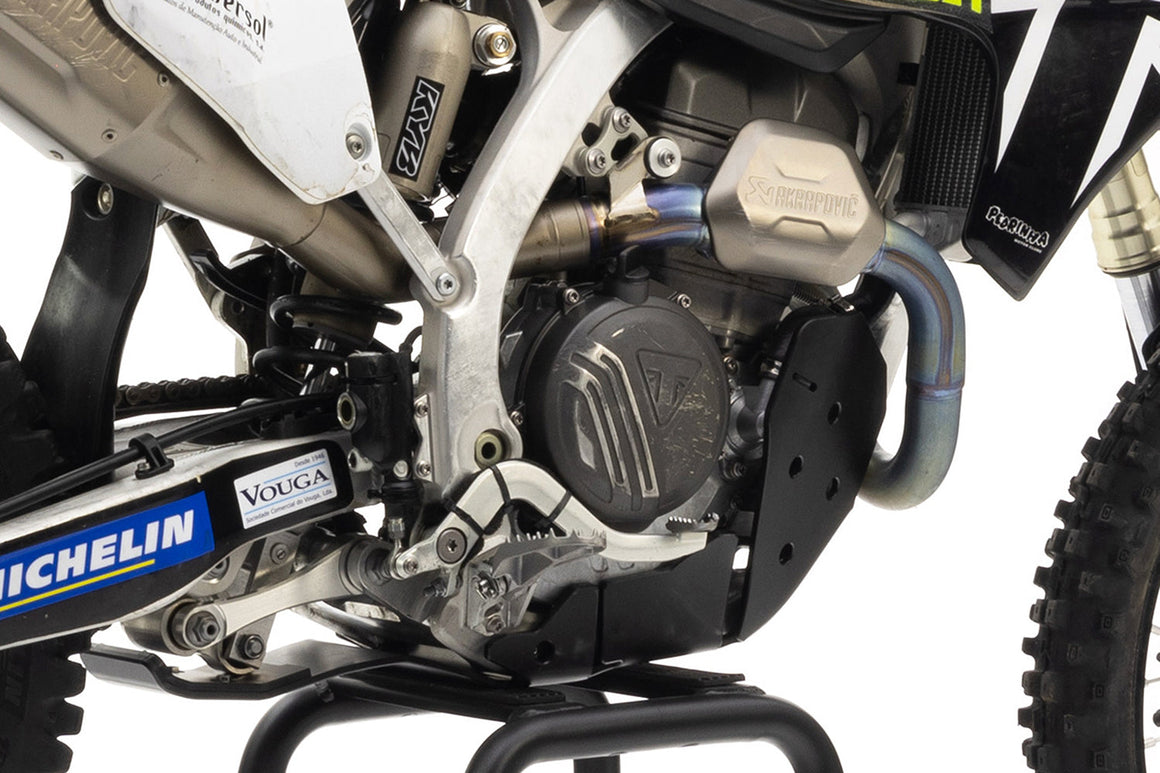 TRIUMPH TF 250 X 2024-2025 TF 250 E 2025 AS3 DTC PLASTIC SKID PLATE AND LINKAGE GUARD BLACK