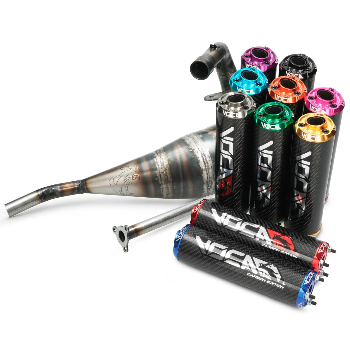 VOCA Cross Carbon uitlaat 80/90cc – Rieju MRT 50