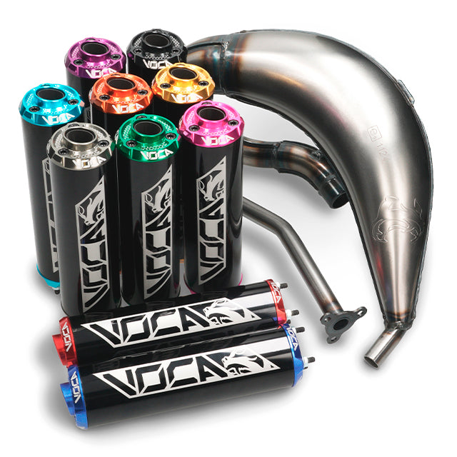 VOCA Cross uitlaat 50/70cc (CE) – Derbi Senda / DRD, Aprilia RX / SX