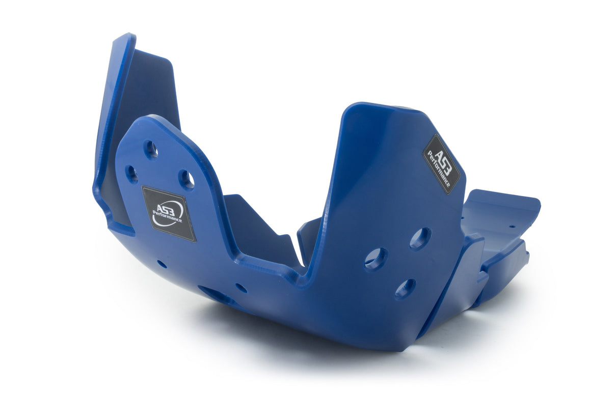 YAMAHA YZ 450 F 2023-2025 WR 450 F 2023 AS3 DTC PLASTIC SKID PLATE AND LINKAGE GUARD BLUE