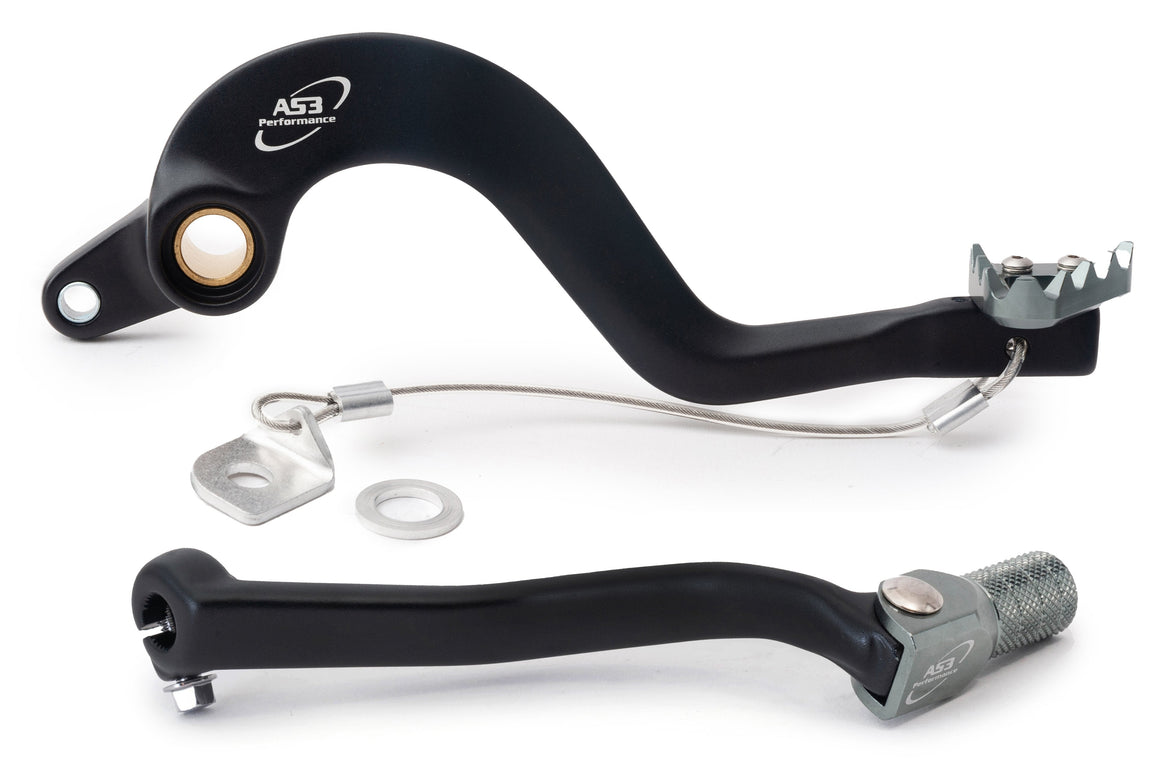 AS3 Factory Series Rempedaal & Versnellingspook Zwart
