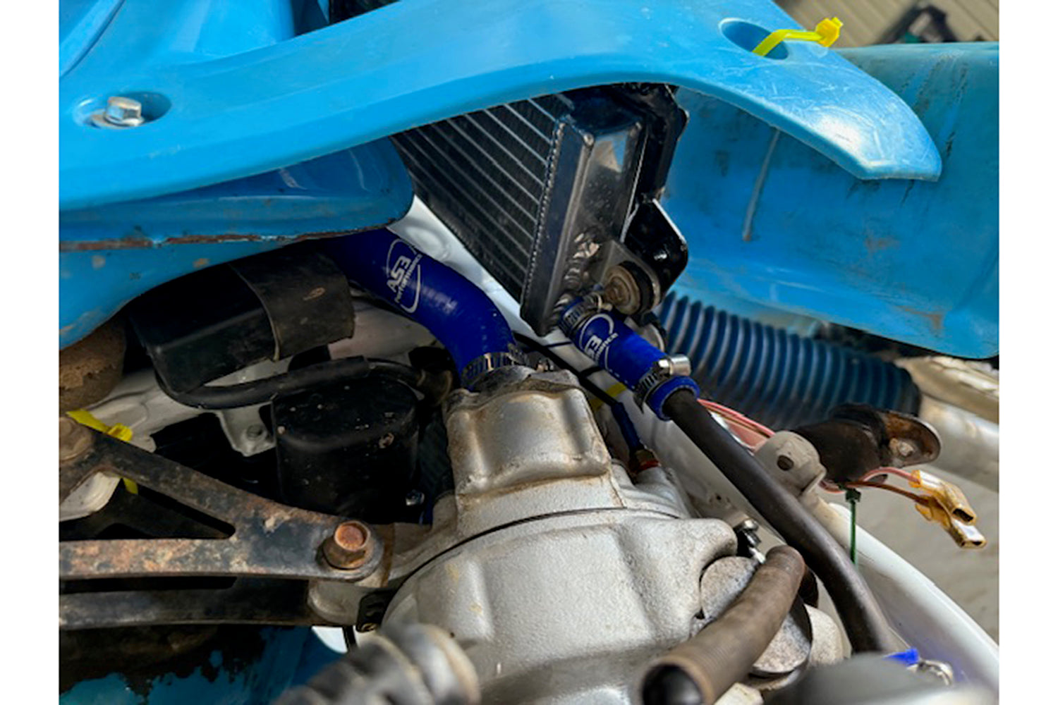 YAMAHA DT 200 R 1988-1996 AS3 PERFORMANCE SILICONE RADIATOR HOSES BLUE