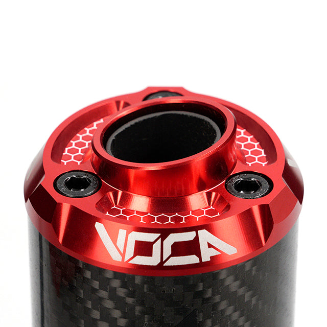 VOCA Carbon demper – CNC-eindkap in kleur