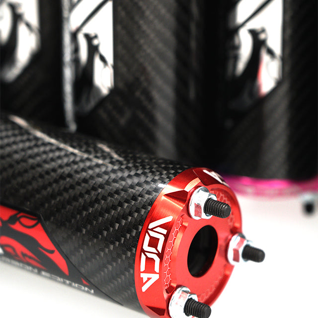 VOCA Carbon demper – CNC-eindkap in kleur