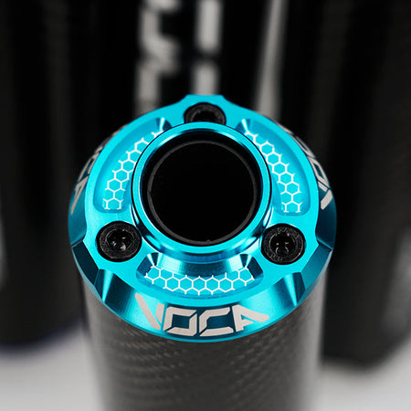 VOCA Carbon demper – CNC-eindkap in kleur