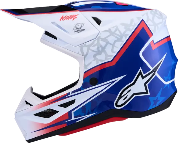 Alpinestars Helm SM7 BLASTER Wit/Blauw/Rood