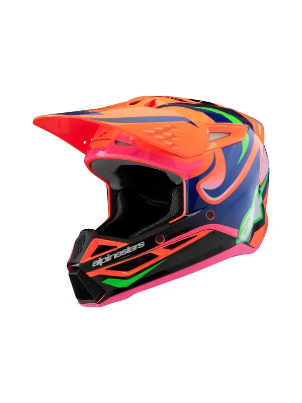 Helm Jeugd SM3 DEEGAN Oranje/Paars/Roze