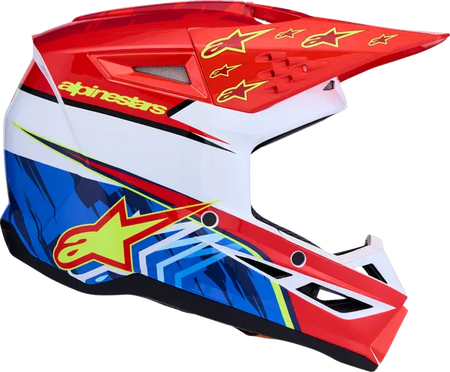 Alpinestars Helm Jeugd SM3 FALCON Rood/Wit/Blauw