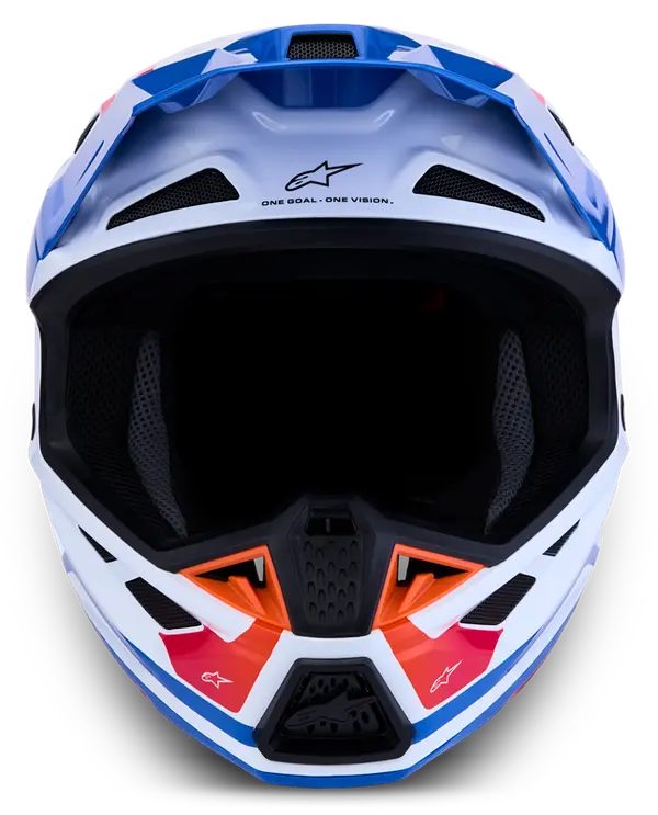 Alpinestars Helm SM7 CORE Wit/Blauw/Roze