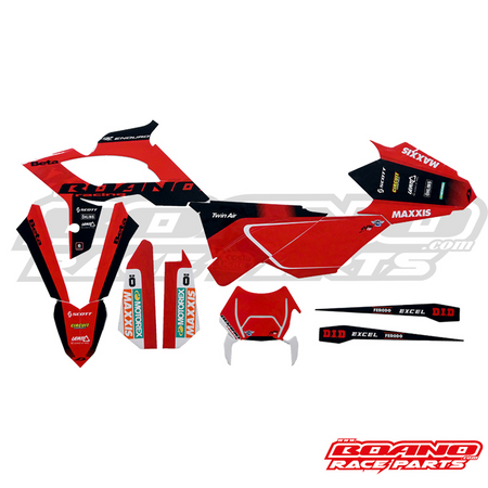 BOANO stickerkit 2021 voor restyling plastics, rood - Beta 2T/4T (2013-2017)