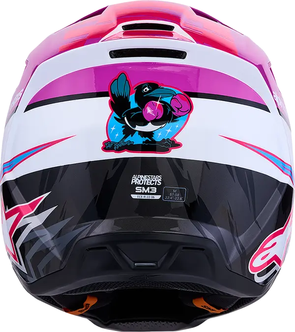 Alpinestars Helm SM3 FALCON Paars/Wit/Roze