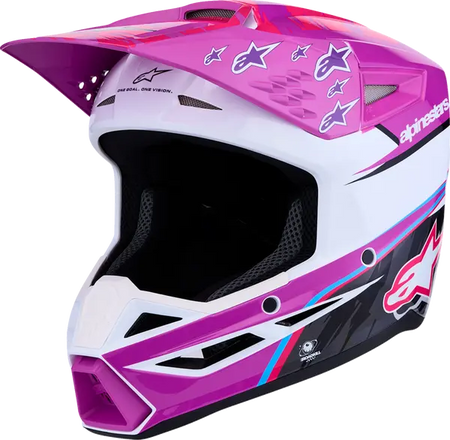 Alpinestars Helm Jeugd SM3 FALCON Paars/Wit/Roze