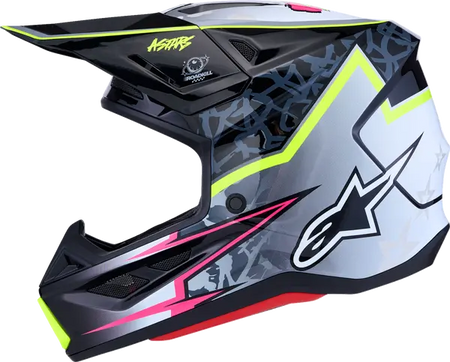 Alpinestars Helm SM7 BLASTER Zwart/Grijs/Fluor Geel