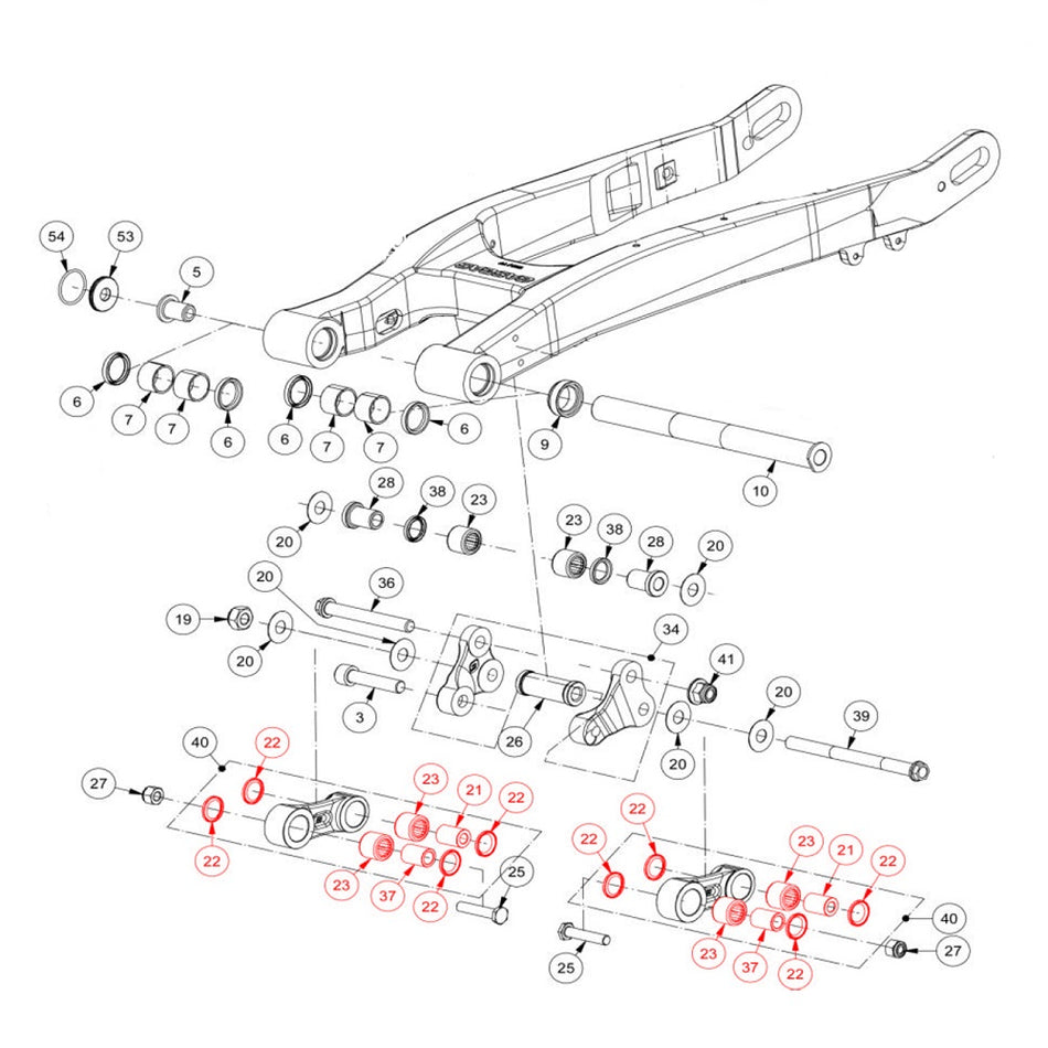 Jitsie Linkage Bearing Kit Gas Gas Pro/Racing/GP 02-26