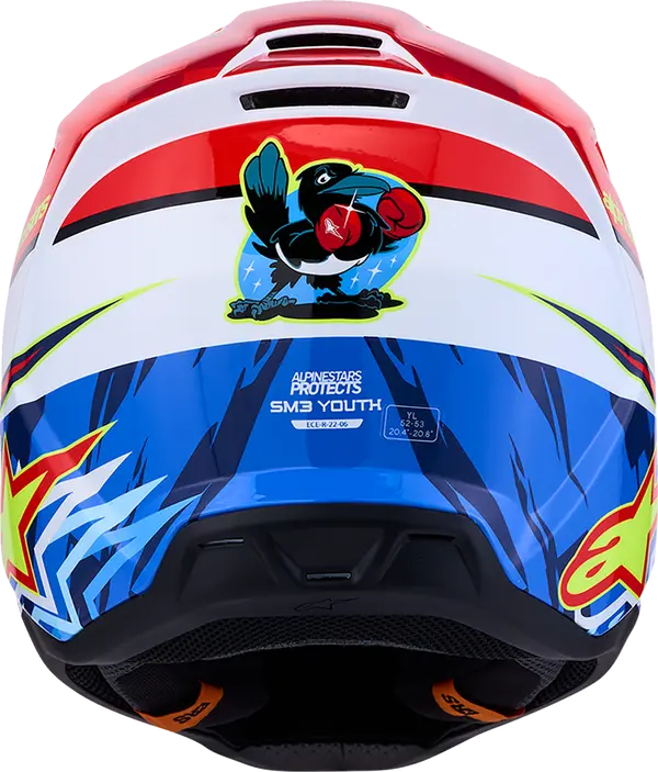 Alpinestars Helm Jeugd SM3 FALCON Rood/Wit/Blauw