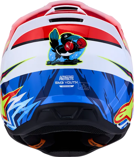 Alpinestars Helm Jeugd SM3 FALCON Rood/Wit/Blauw