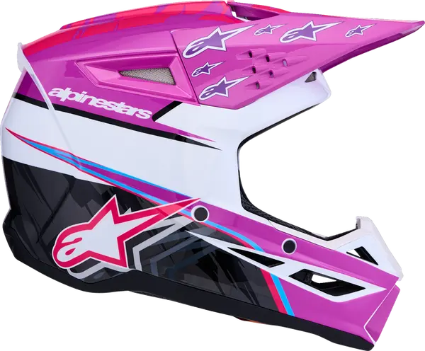 Alpinestars Helm Jeugd SM3 FALCON Paars/Wit/Roze
