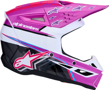 Alpinestars Helm Jeugd SM3 FALCON Paars/Wit/Roze