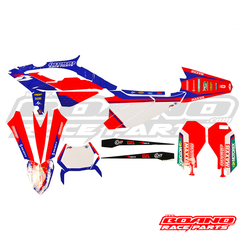 BOANO stickerkit 2023, blauw en rood - Beta RR 2T/4T (2023-2024)