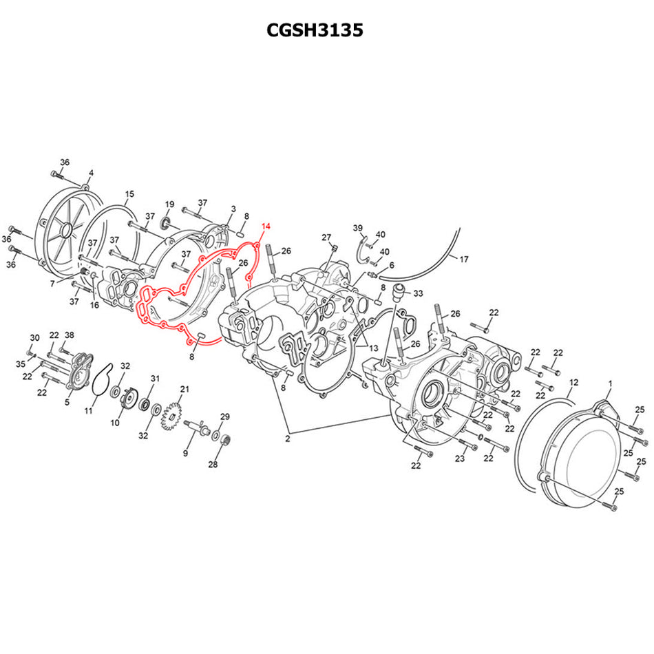 Jitsie Clutch Cover Gasket 1.2MM Scorpa SC 15-22, Sherco ST 11-22