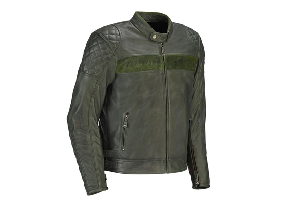 London Leather Jacket Olive (Men)