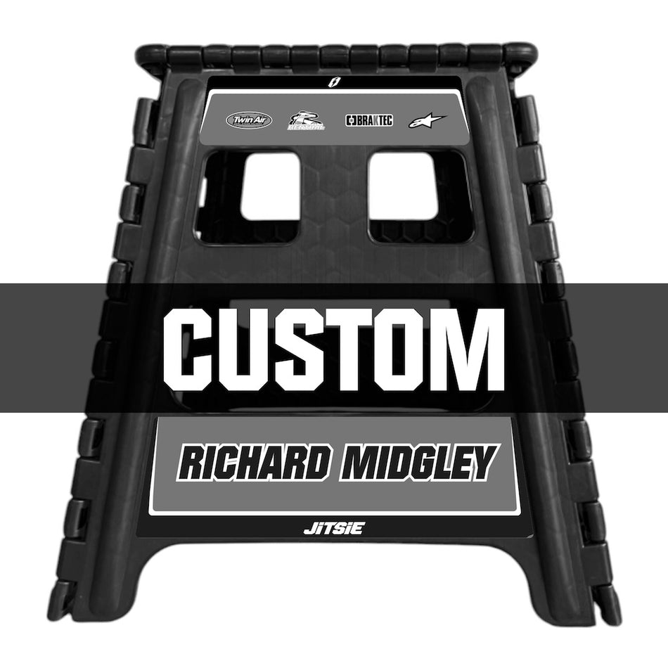 Jitsie Custom Foldable Plastic Moto Stand Decals