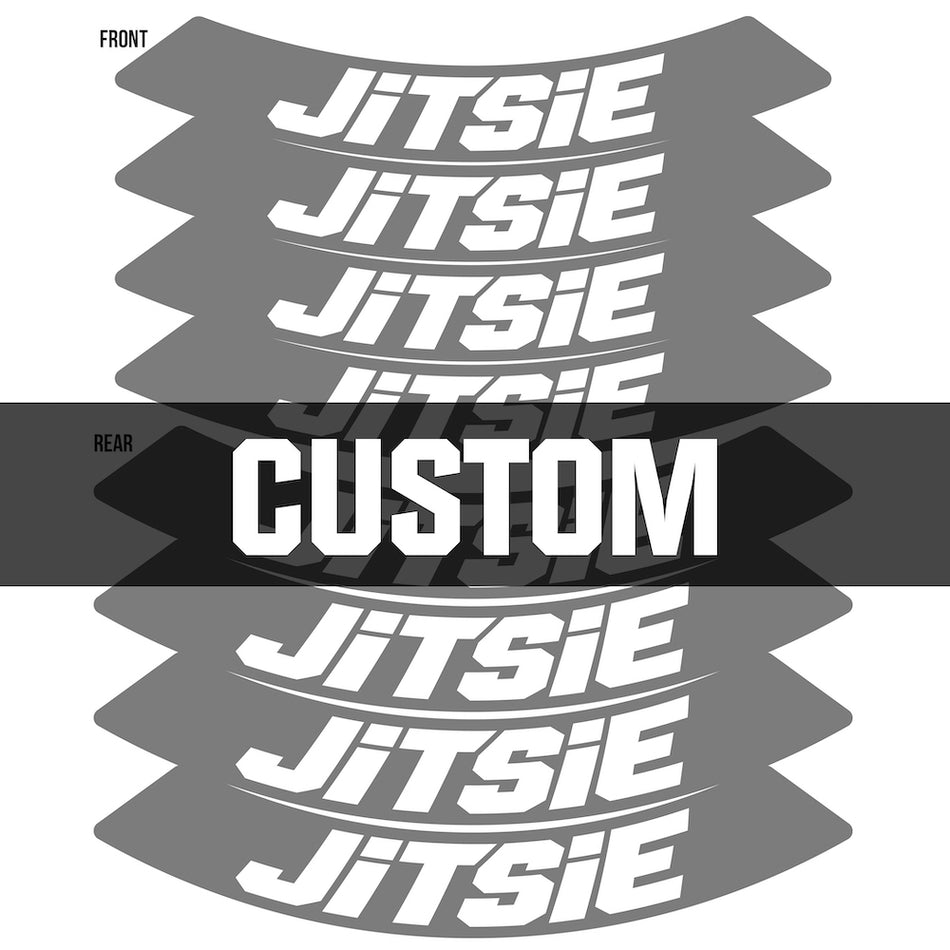 Jitsie Custom Kit Rim Stickers Front/Rear Wheel