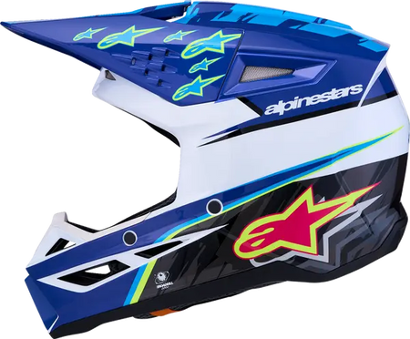 Alpinestars Helm Jeugd SM3 FALCON Blauw/Zwart/Roze