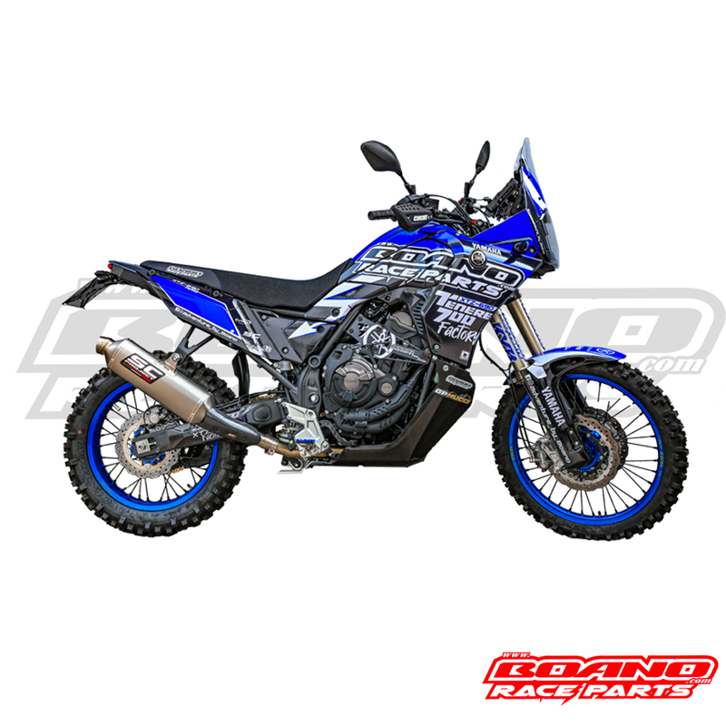 BOANO stickerkit XTZ 690 Factory zwart/blauw, zwart/blauw - Yamaha Ténéré 700 (2019-2024)