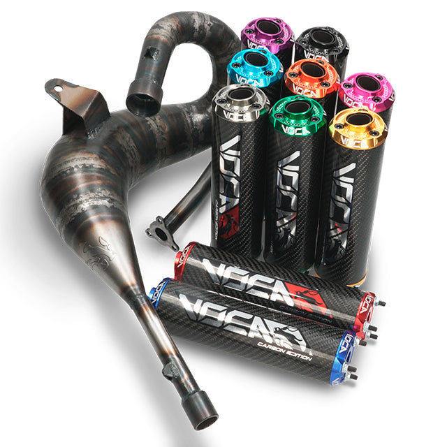 VOCA Cross Carbon uitlaat 80/90cc – Derbi Senda / DRD Cross 50