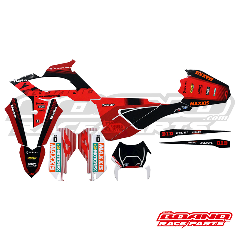 BOANO stickerkit 2021 voor restyling plastics, zwart - Beta 2T/4T (2018-2019)