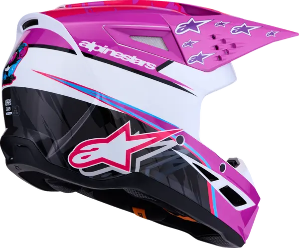Alpinestars Helm SM3 FALCON Paars/Wit/Roze