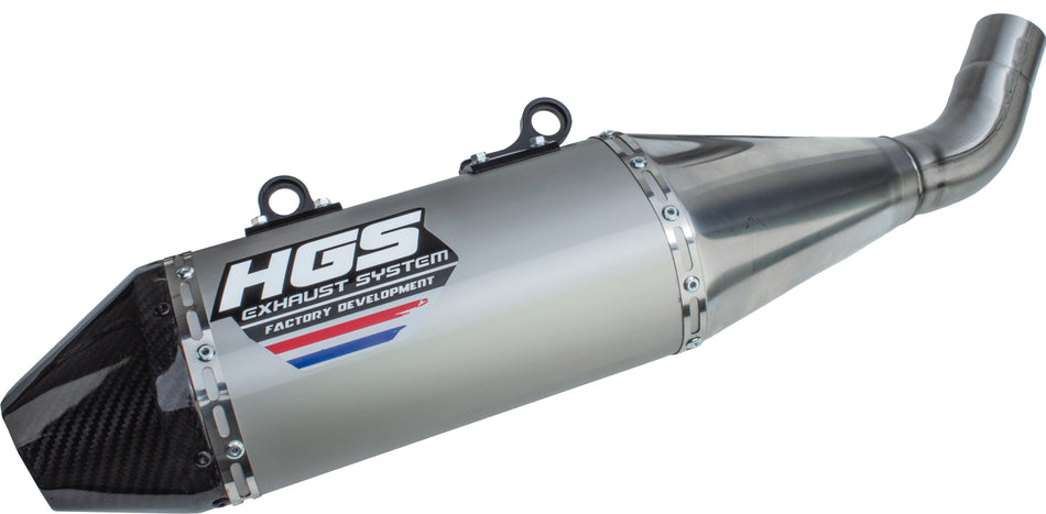 HGS COMPLETE SYSTEM TITANIUM GREY CARB. END CAP | YAMAHA YZ-F 450 2023