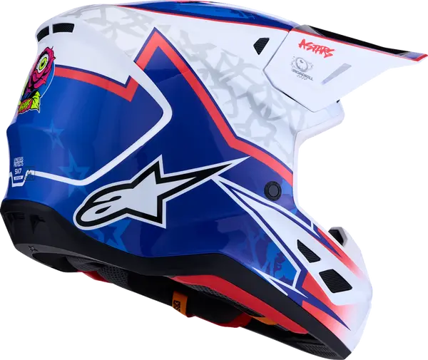 Alpinestars Helm SM7 BLASTER Wit/Blauw/Rood
