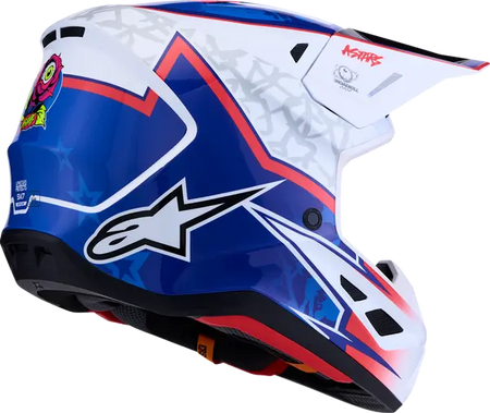 Alpinestars Helm SM7 BLASTER Wit/Blauw/Rood