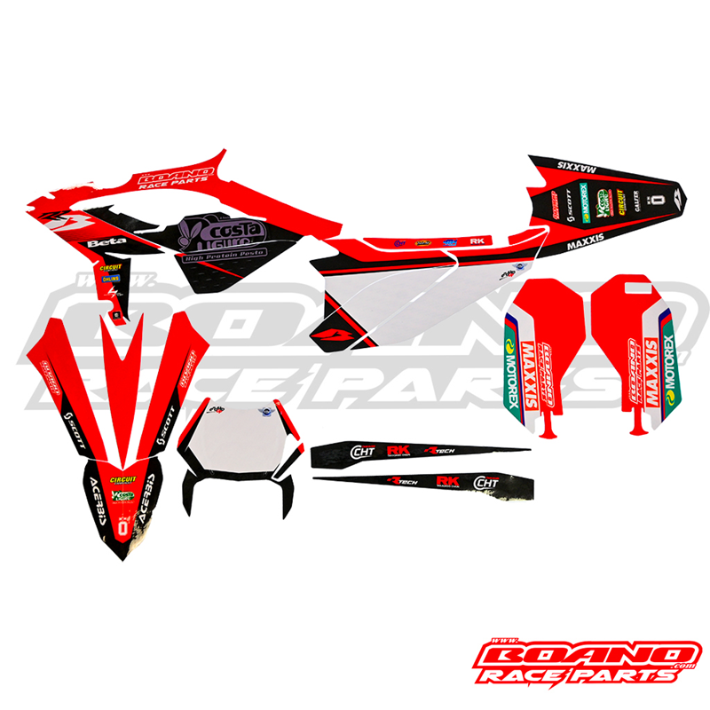 BOANO stickerkit 2023, rood - Beta RR 2T/4T (2023-2024)