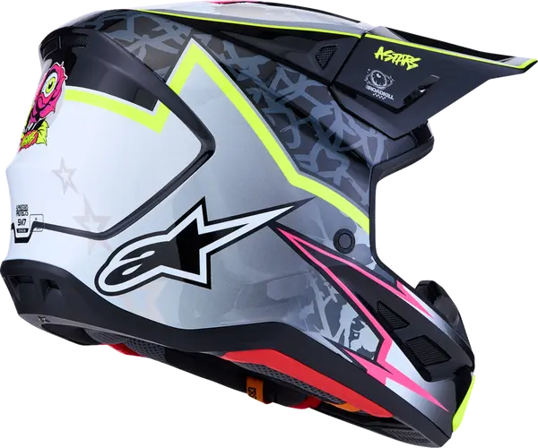 Alpinestars Helm SM7 BLASTER Zwart/Grijs/Fluor Geel