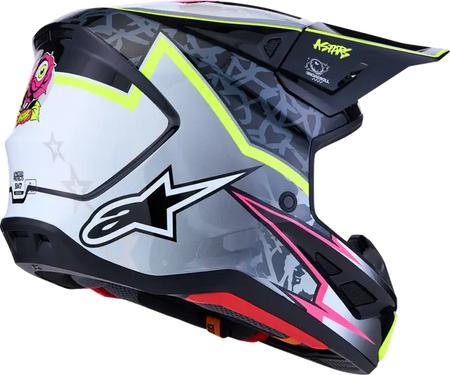 Alpinestars Helm SM7 BLASTER Zwart/Grijs/Fluor Geel