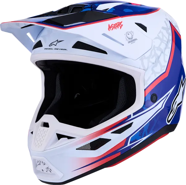 Alpinestars Helm SM7 BLASTER Wit/Blauw/Rood