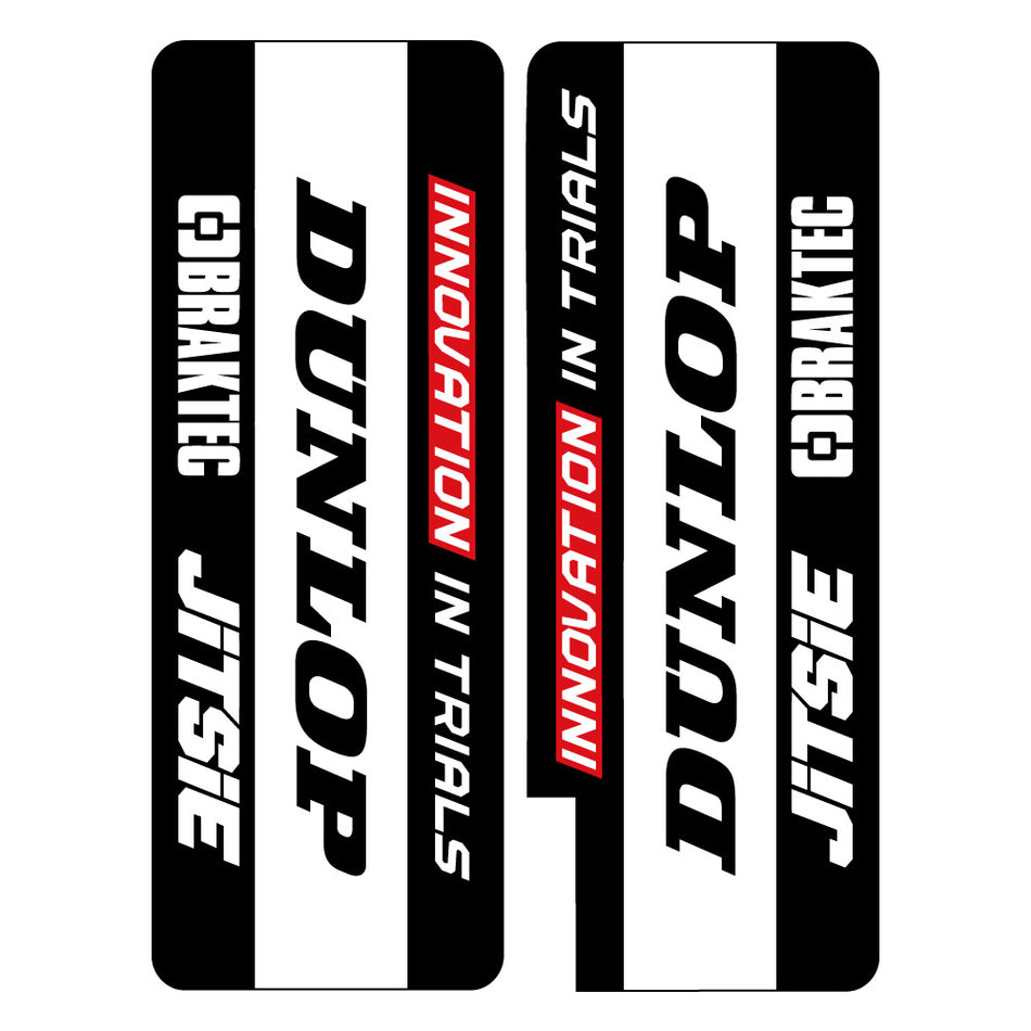 Jitsie Showa/Tech/Marzocchi Fork Stickers Dunlop