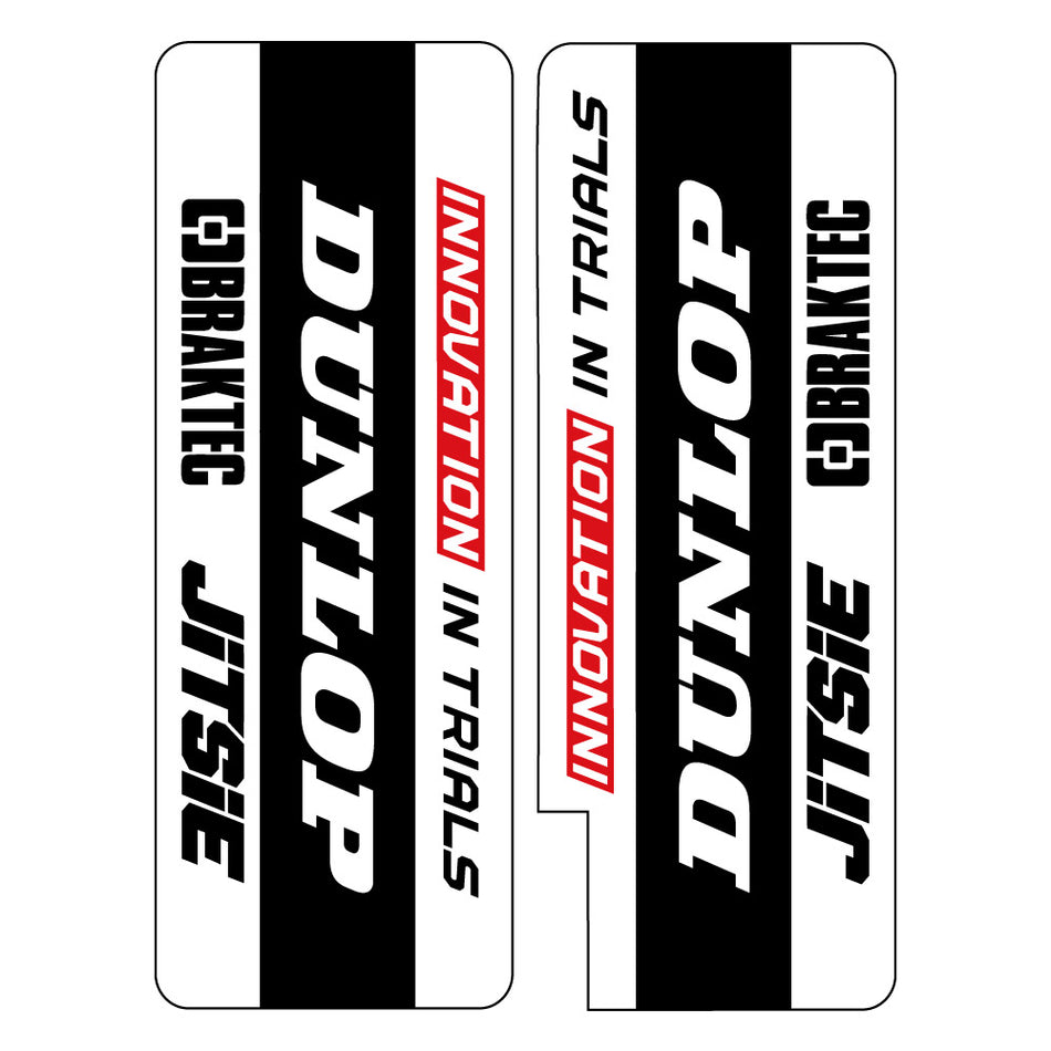 Jitsie Showa/Tech/Marzocchi Fork Stickers Dunlop