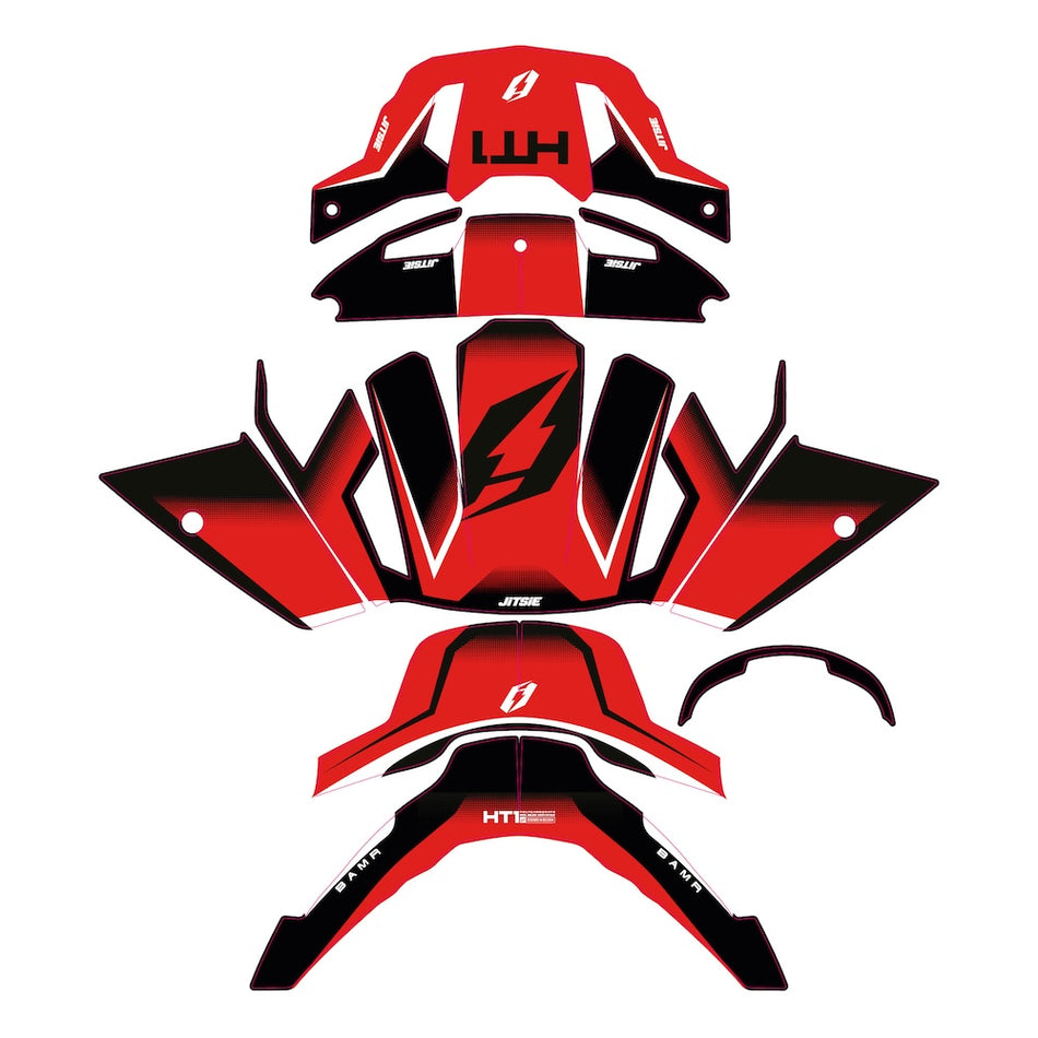 Jitsie HT1 Helmet Sticker Wrap Bamr