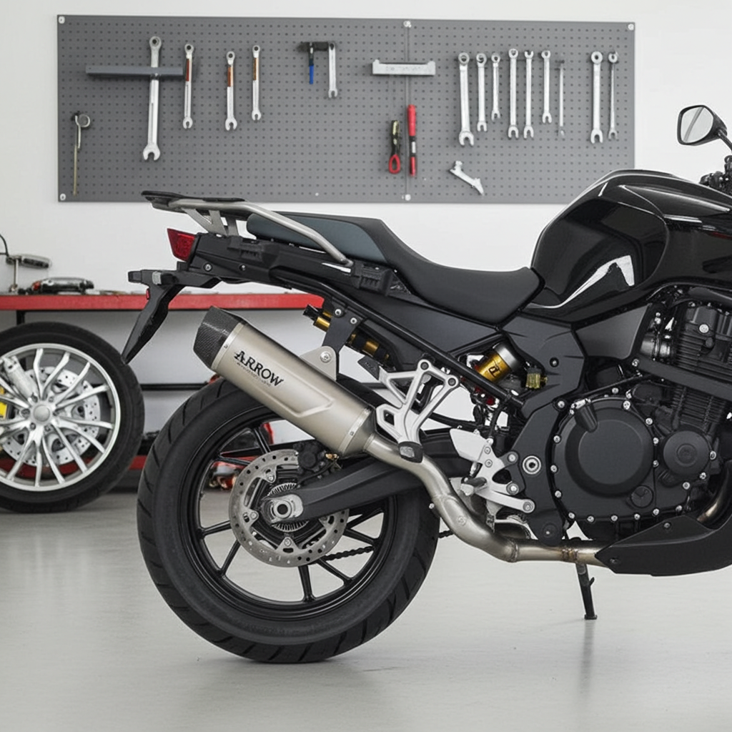 Arrow BMW F 900 GS / GS Adventure 2024-2025 – Indy Race EVO Titanium silencer with carby end cap | Femon Parts