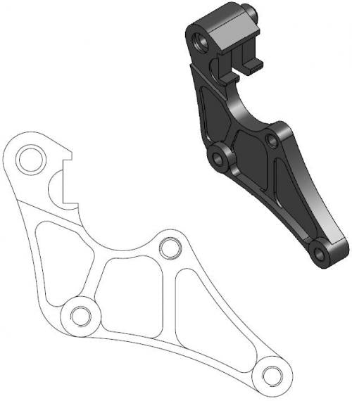 Moto-Master caliper adapter 320mm